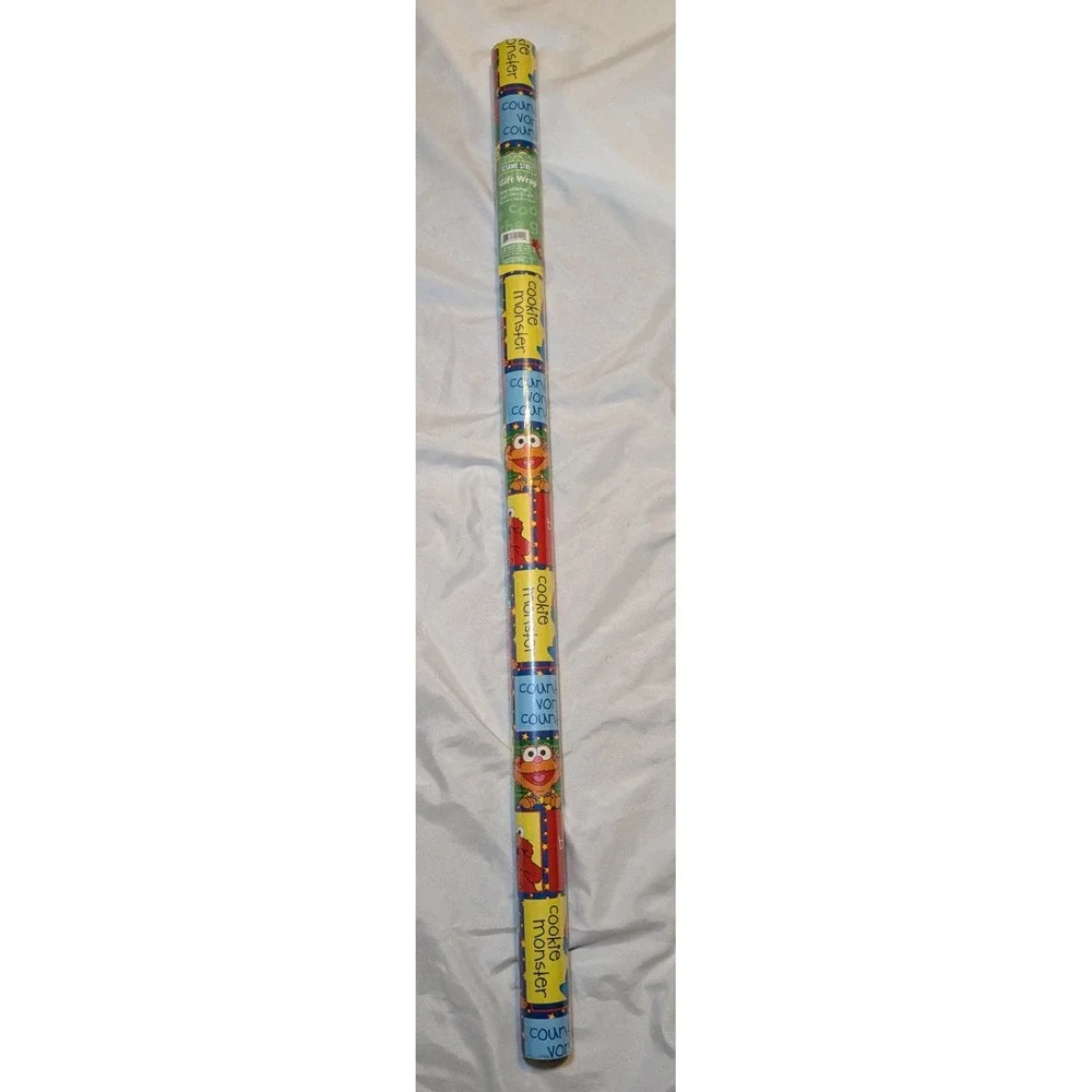 Vintage 2005 Sesame Street Gift Wrap/Wrapping Paper 2.5 FtBy 5 Ft (12.5‎ Sq Ft)